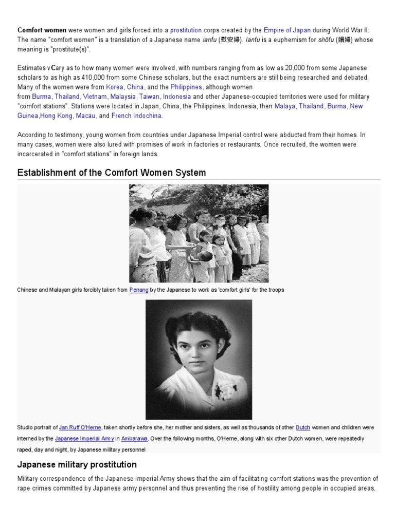 Comfort Women Violence Unrest