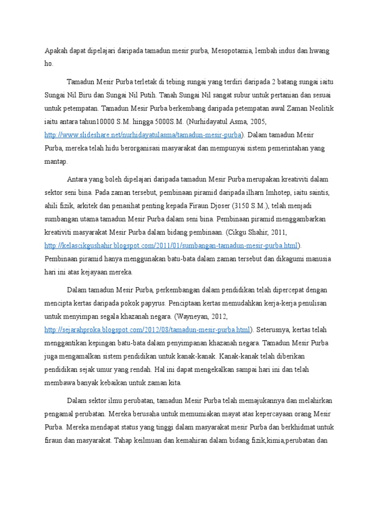 Tamadun Mesir Purba Pdf
