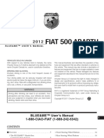 Abarth 500 2012 Misc Documents-Blue and Me User Manual