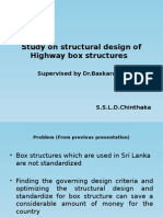 Study On Structural Design of Highway Box Structures: Supervised by DR - Baskaran