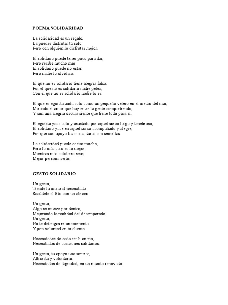 Poemas de La Solidaridad