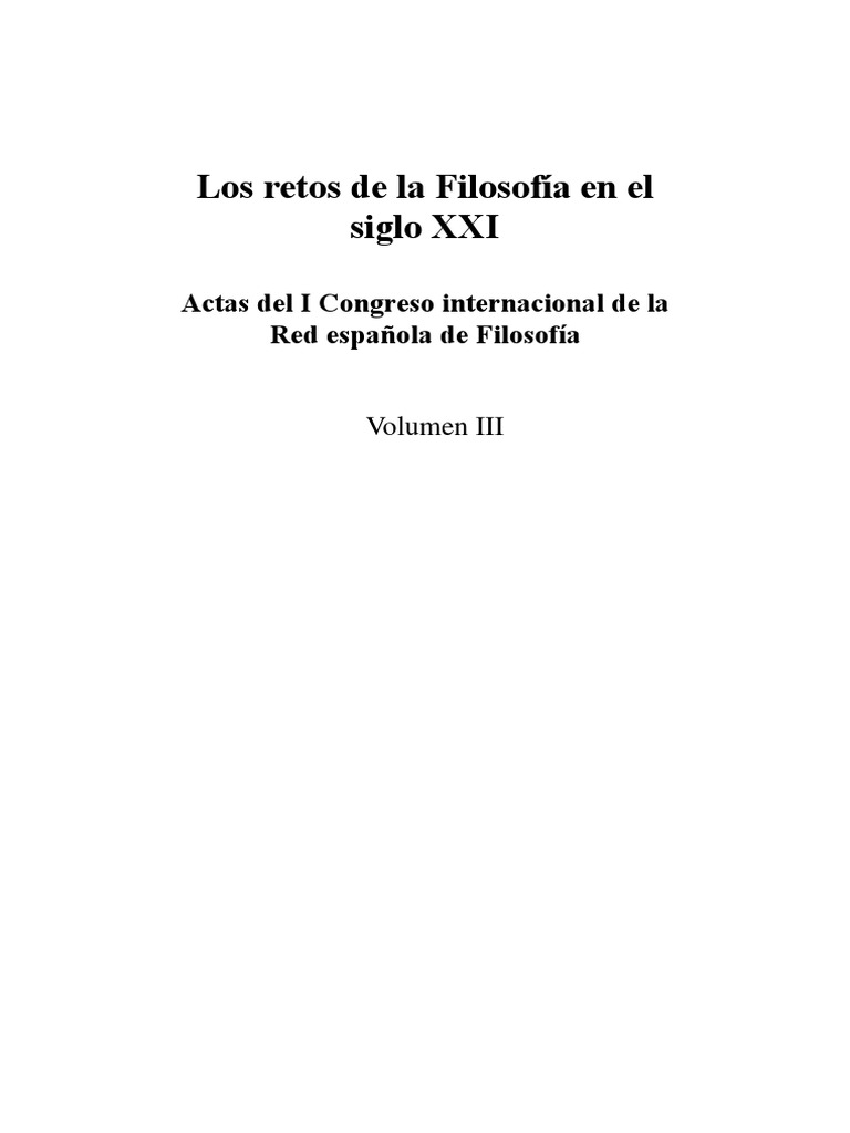 Actas Del I Congreso de La REF. Vol. III | PDF | Franz Kafka | Verdad
