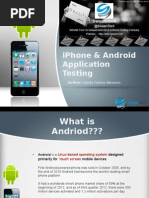 Iphone & Android Application Testing: Author: Syeda Fatima Waseem