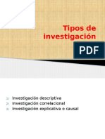 Tipos de Investigacion