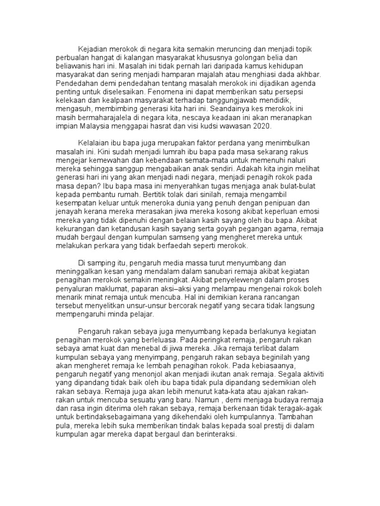 Karangan Merokok Pdf