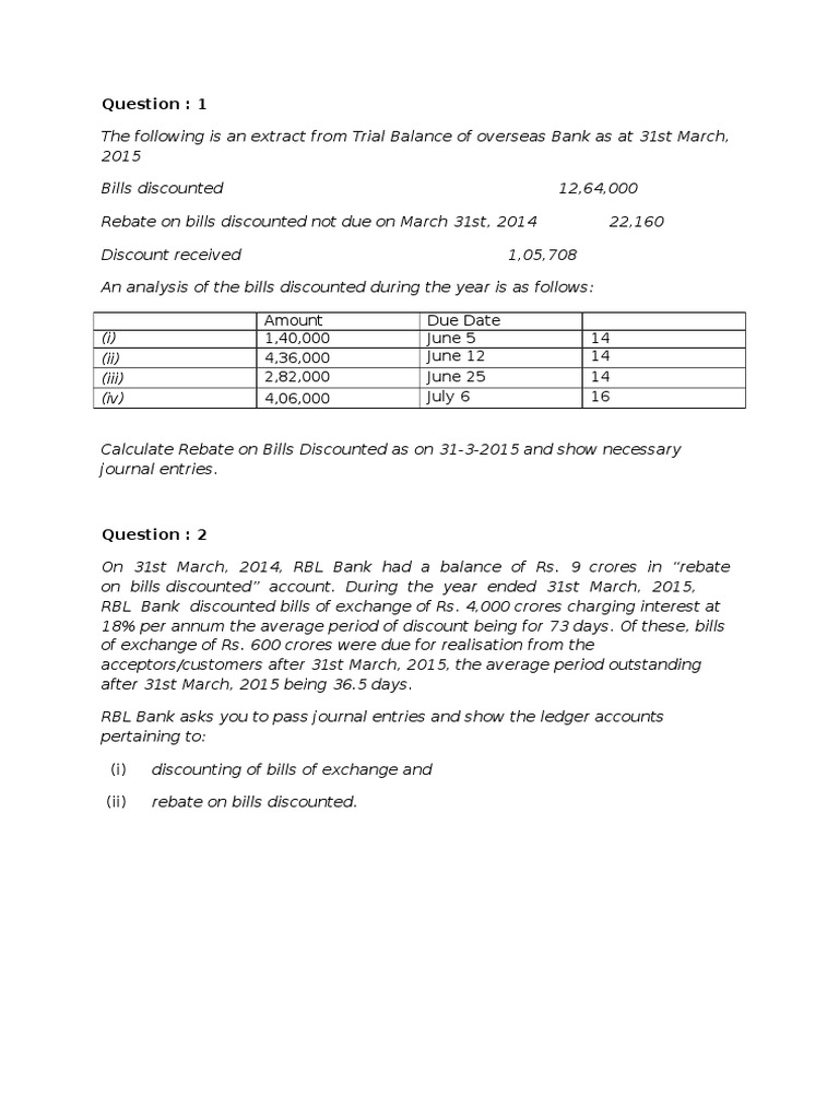 questions-rebate-on-bills-discounted-discounting-interest