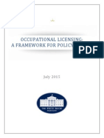 White House Occupational Licensing Report