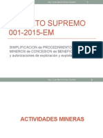 Exposicion DS 001-2015-EM Procedimientos Mineros DGM - Julio2015