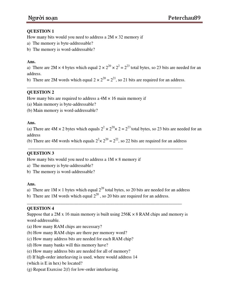 Memory Addressing in Word and Byte Formats | PDF | Instruction Set ...