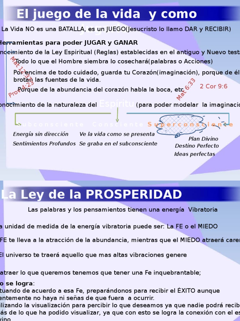 Analisis de El Juego de La Vida y Como Jugarlo | PDF | Fe | Amor