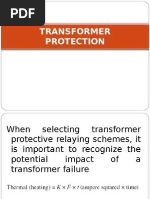 7 Transformer Protection Transformer Relay