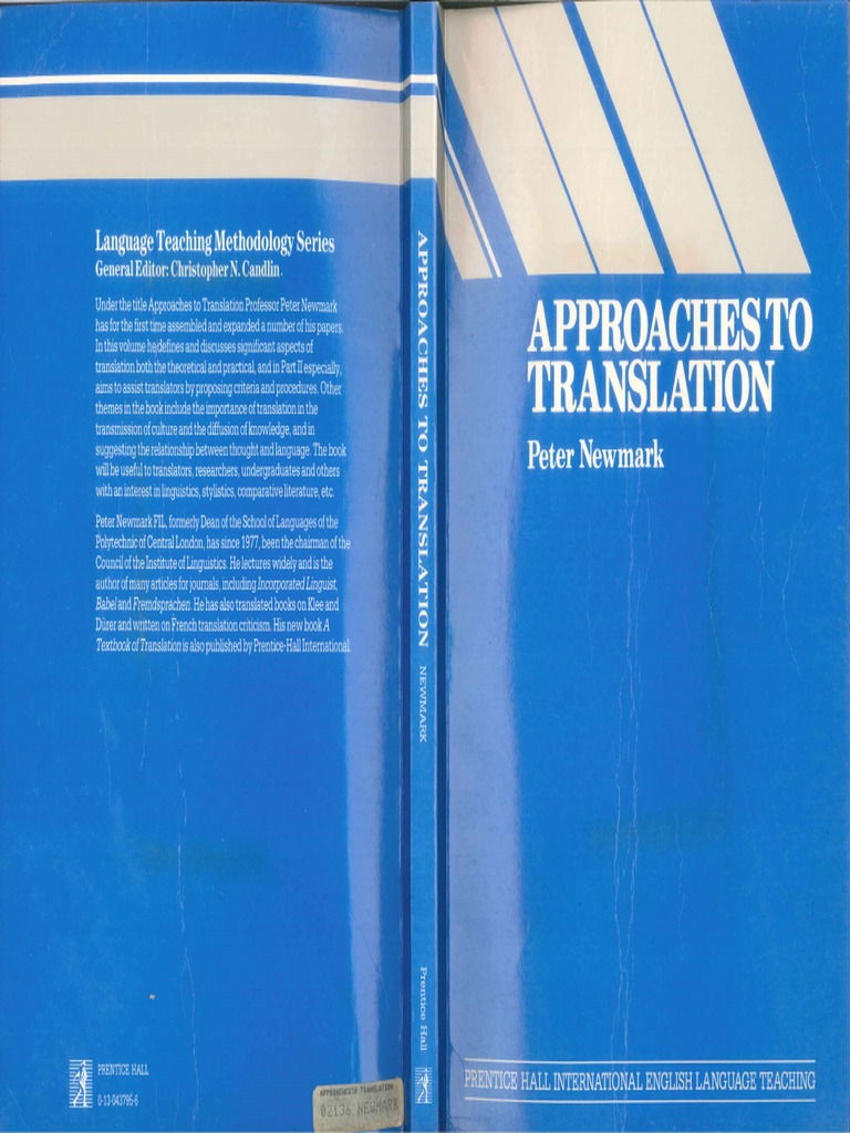 PETER NEWMARK APPROACHES TO TRANSLATION 1981 intelligence overview