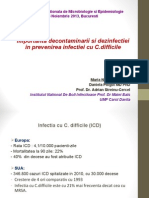 Importanta Decontaminarii Si Dezinfectiei in Prevenirea Infectiei Cu C.difficile