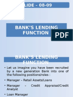 Slide 08 09 Bank's Lending Function