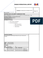 GMR Hyderabad International Airport Limited: Contractor'S Document Submission Form