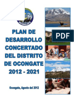 Plan de Desarrollo Concertado Del Distrito de Ocongate 2012 - 2021