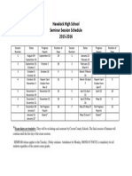 Seminar Schedule 2015-2016