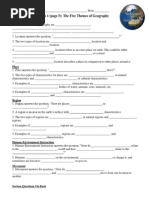 The Five Themes of Geography PowerPoint Notes