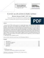 A Review on Silt Erosion in Hydro Turbines