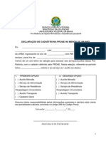 Declaracao de Cadastro a Menos de Um Ano