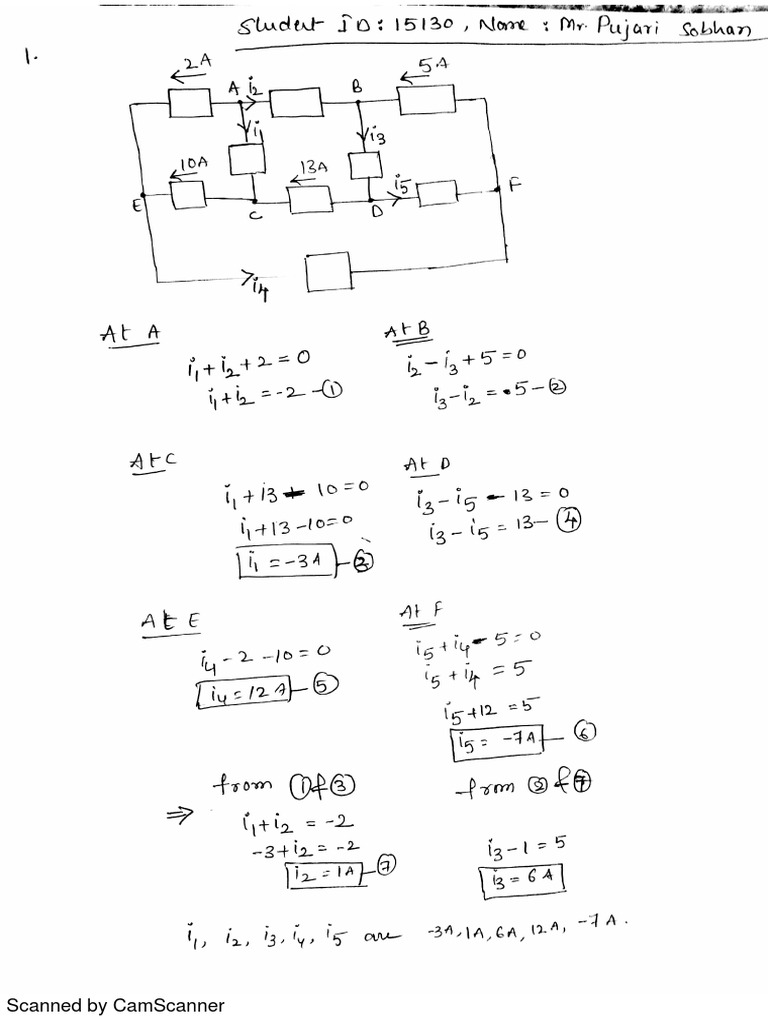 Electrical Circuits Problems and Solutions PDF