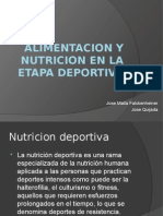 Alimentacion y Nutricion en La Etapa Deportiva