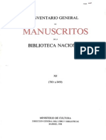 Catálogo Manuscritos Biblioteca Nacional