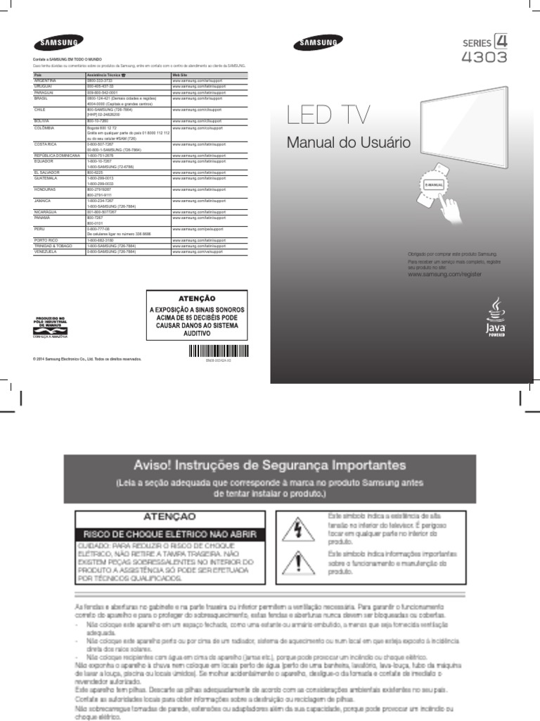 Manual TV Samsung | Download grátis PDF | Rede sem fio | Wi-Fi