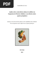 Análise Sobre a Microbiota Cutânea de Anfíbios Em Fragmentos de Floresta Atlântica e Sua Eficácia Contra Agentes Patogênicos