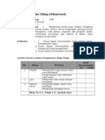 Contoh Penilaian Observasi Biologi Sma