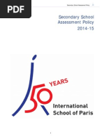 Secondary School Assessment Policy