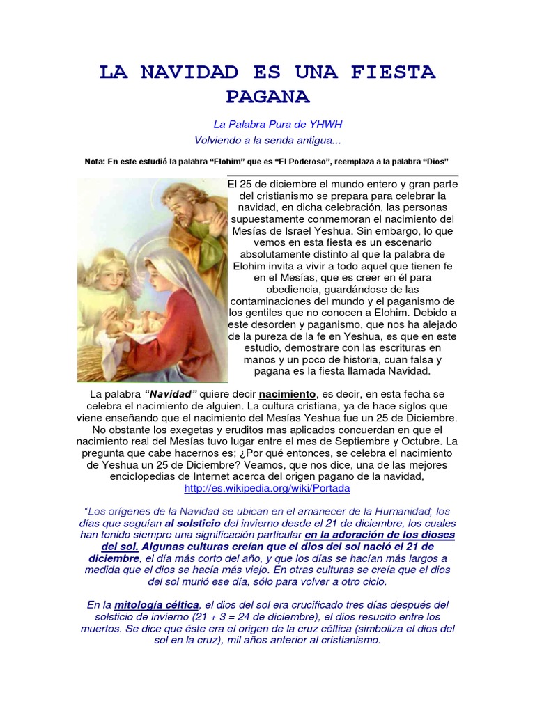 Origen Pagano de la Navidad | PDF | Papá Noel | Navidad