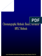 Chomatographic Methods Basics Advanced HPLC Methods 2012