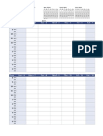 2-Week Work Schedule and Time Tracking Template