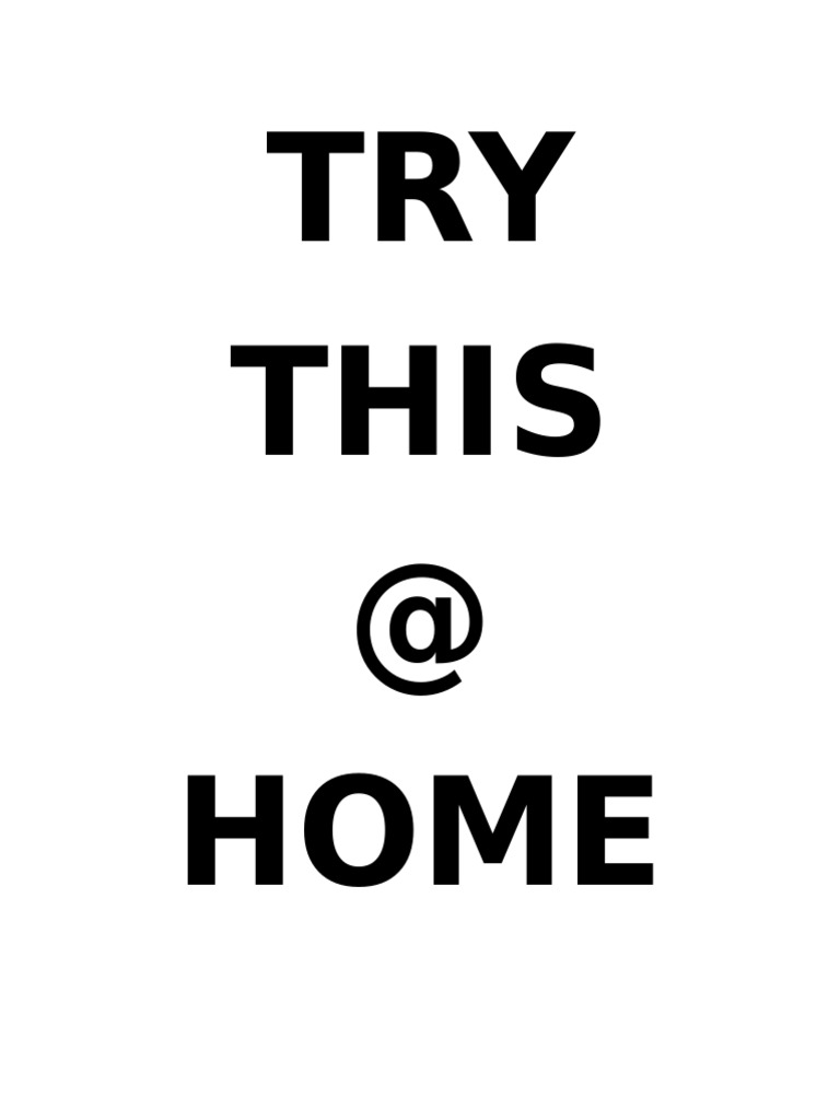 Home Activities to Try Now | PDF | Cooking, Food & Wine | Language Arts ...