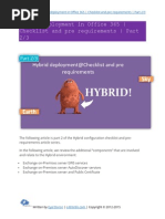 Hybrid Deployment in Office 365 - Checklist and Pre Requirements - Part 2 of 3