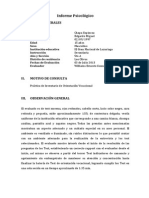 Informe Psicologico Orientacion Vocacional