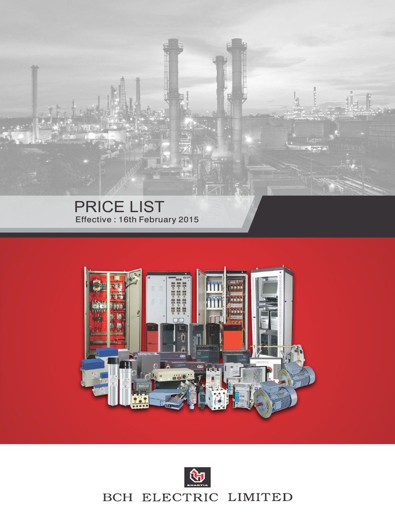 BCH Electric Limited Complete Product Range Catalogue Relay Switch