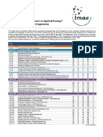IMAE Study Programme List of Modules