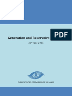 Generation and Reservoirs Statistics: 21 June 2015
