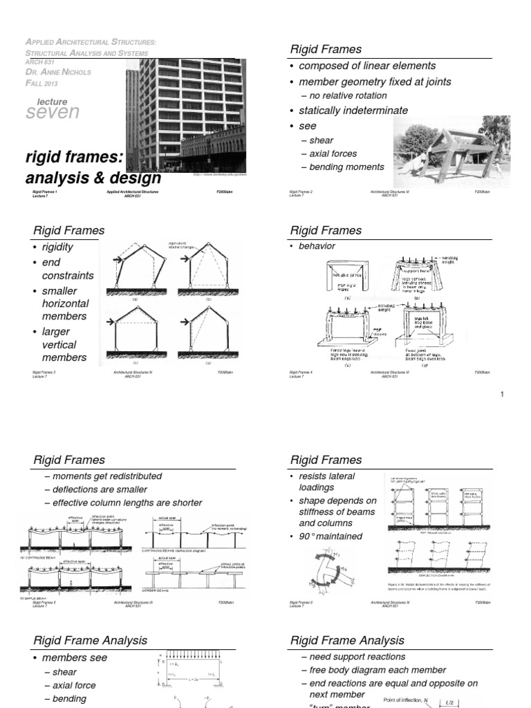 Rigid Frame | Download Free PDF | Beam (Structure) | Framing (Construction)