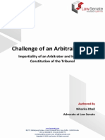 Challenge of An Arbitral Award: Impartiality of An Arbitrator and Improper Constitution of The Tribunal