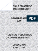 Organigrama Hospital Pediátrico Dr. Humberto Notti 2009