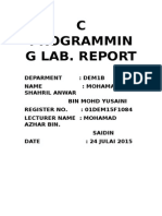 Assignment C Programming