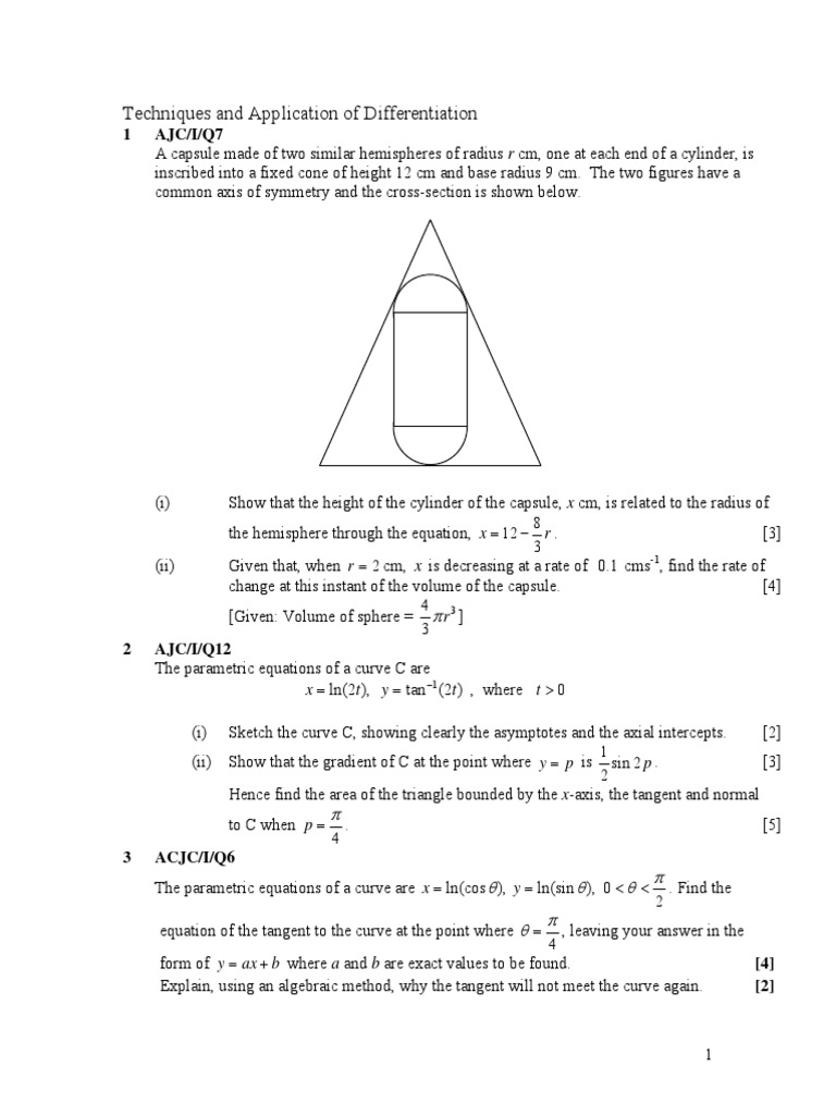 Differentiation 3 Pdf Sphere Trigonometric Functions