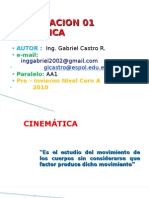 Presentacion Cinematic A 01( Ing. G. Castro R.)