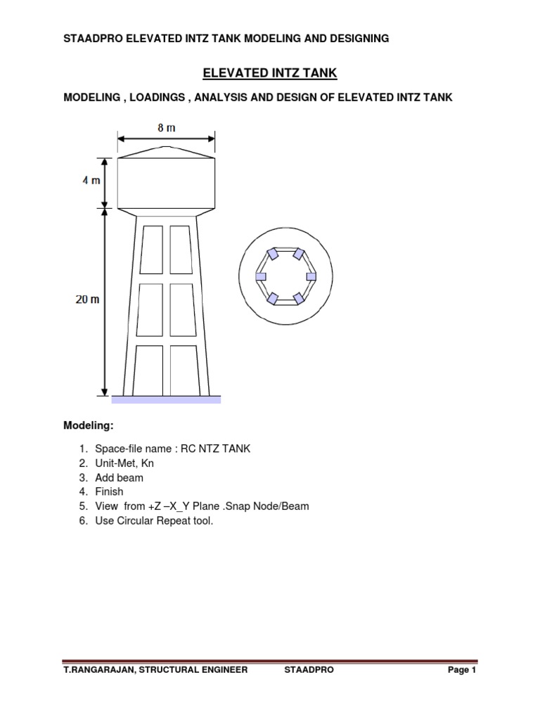 Elevated Intz Tank | PDF | Structural Engineering | Beam (Structure)