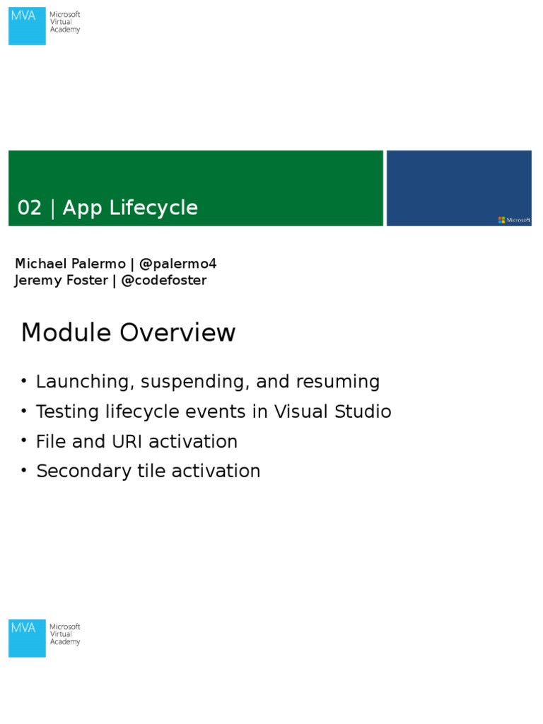 Visual Studio Runtime Lifecycle – OEJBAQ