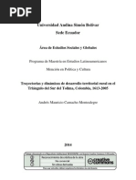 Trayectorias y dinámicas de desarrollo territorial rural en el Triángulo del Sur del Tolima, Colombia, 1613-2005