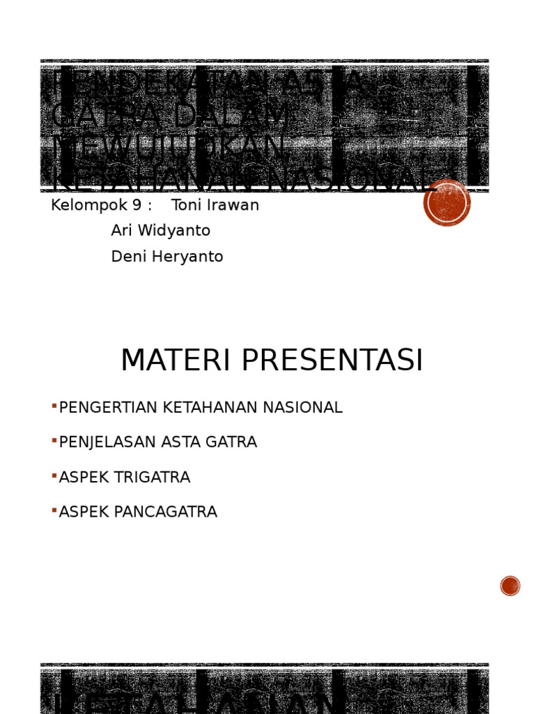 Pendekatan Asta Gatra Dalam Mewujudkan Ketahanan Nasional PDF